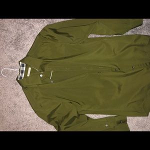 Green Burberry dress shirt